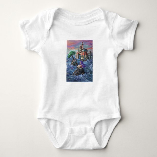 Mermaid Castle Baby Bodysuit (Front)