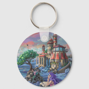 Mermaid Castle Key Ring