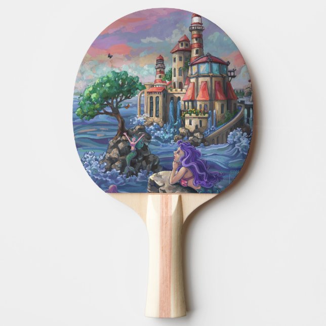 Mermaid Castle Ping Pong Paddle (Front)