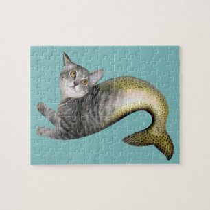 Mermaid Cat Jigsaw Puzzle