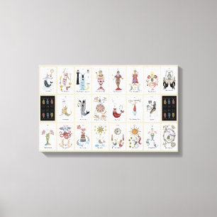 Mermaid cat Tarot Major Arcana Canvas Print