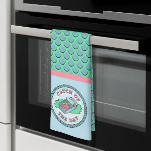 Mermaid Catch of the Day Tea Towel