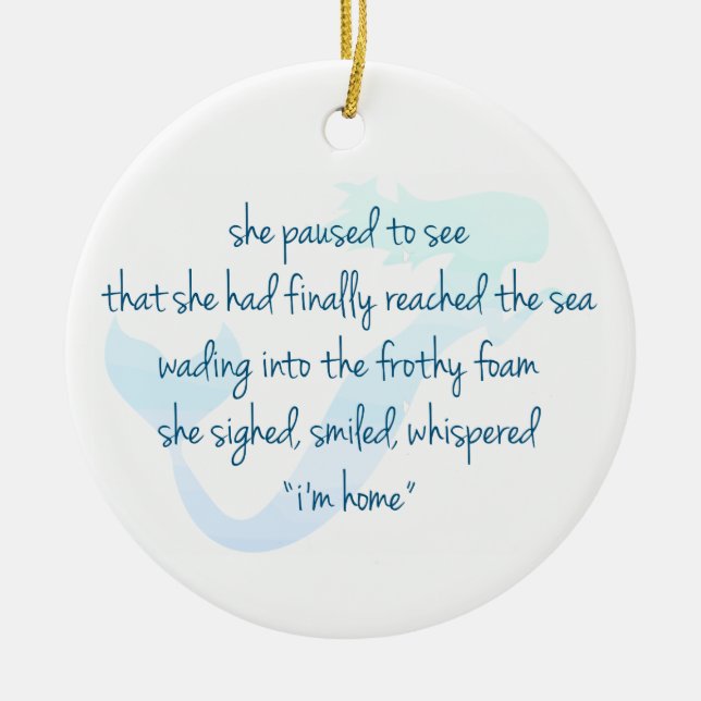 Mermaid Ceramic Tree Decoration (Front)