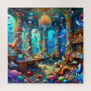Mermaid Chamber Enchantment Under the Sea Fantasy Jigsaw Puzzle