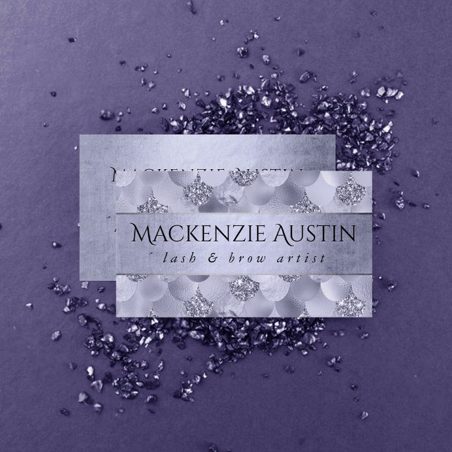 Mermaid Chic Scales | Dusty Purple Lustre Branding Business Card (Creator Uploaded)