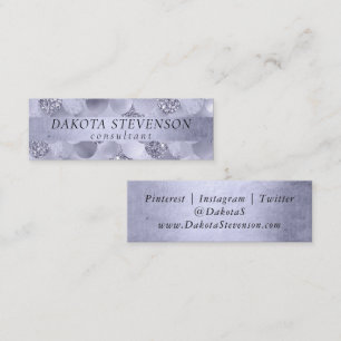 Mermaid Chic Scales Dusty Purple Lustre Branding Mini Business Card