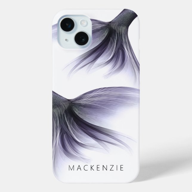 Mermaid Chic Tail | Dusty Lavender Purple Custom Case-Mate iPhone Case (Back)