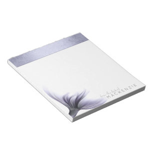 Mermaid Chic Tail   Dusty Lavender Purple Custom Notepad
