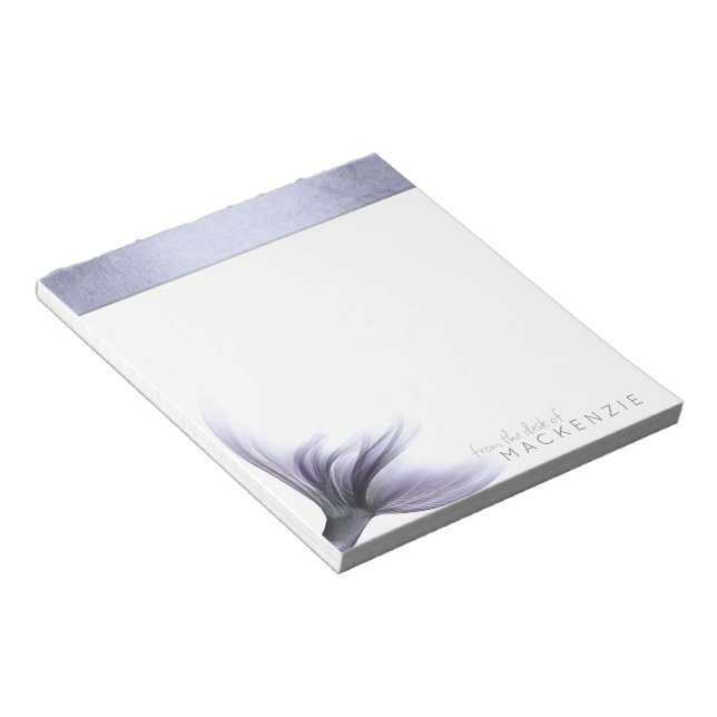 Mermaid Chic Tail | Dusty Lavender Purple Custom Notepad (Angled)