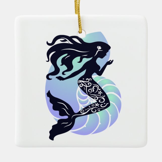 Mermaid Christmas Ornament (Front)