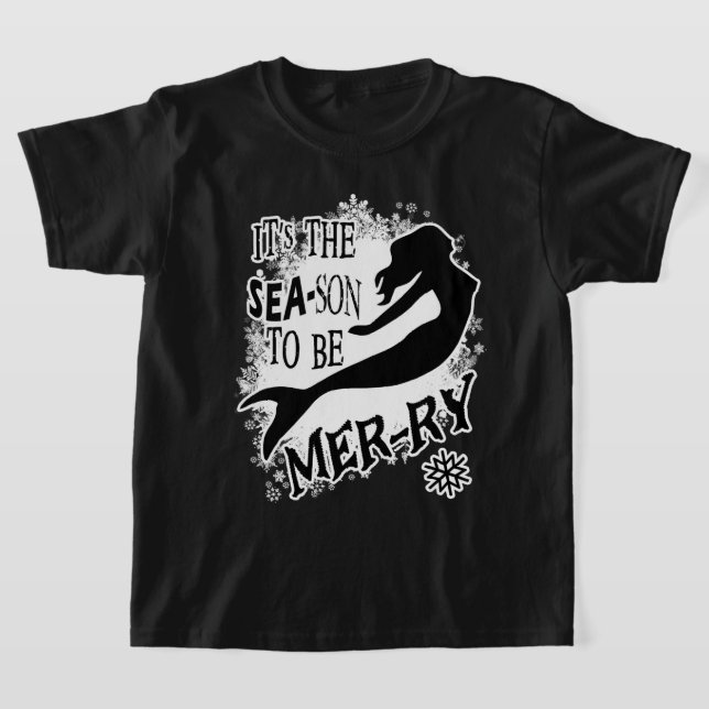 Mermaid Christmas T-Shirt (Laydown)