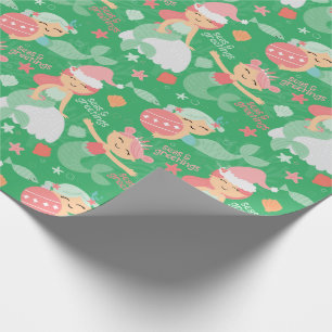Mermaid Christmas Wrapping Paper