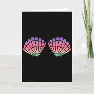 Mermaid Clam Shell Bra For Girls Purple Rainbow Se Card