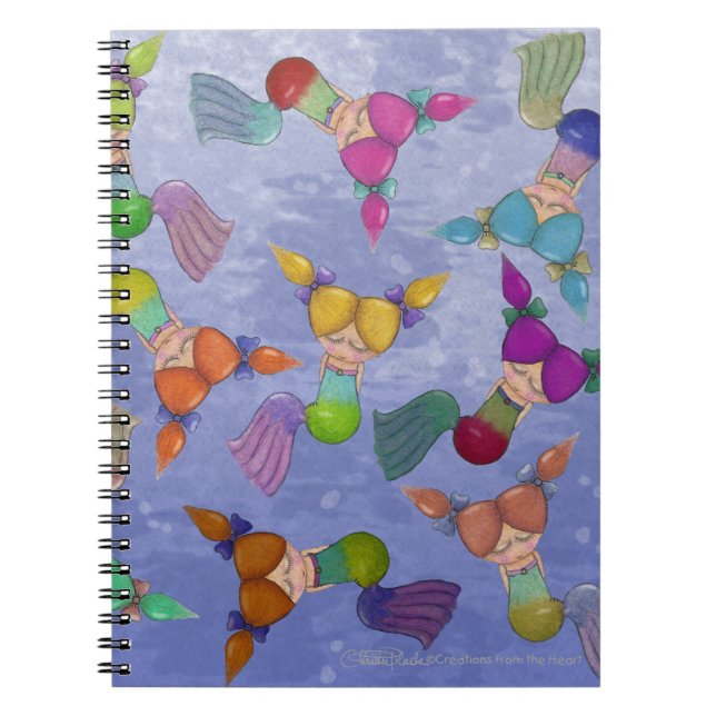 Mermaid Collage Spiral Notebook (Front)