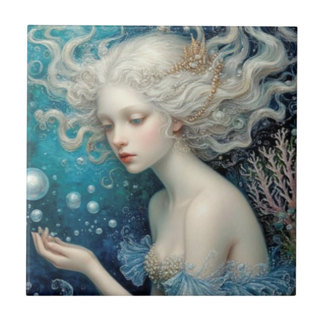 Mermaid Coral Under The Sea Fantasy  Tile (Front)