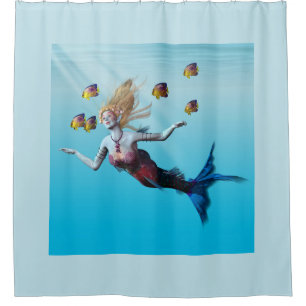 Mermaid Coral Vision Shower Curtain