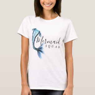 Mermaid Crew Ice Blue   Muted Bachelorette Party T-Shirt