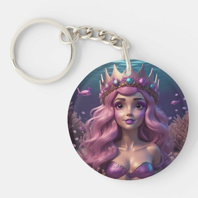 Mermaid Crown  Key Ring (Front)