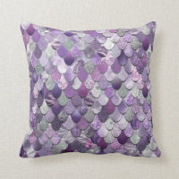 Mermaid Cushion, Girls Bedroom Decor Purple