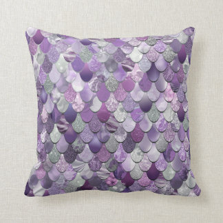 Mermaid Cushion, Girls Bedroom Decor Purple Cushion
