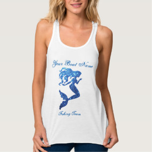 Mermaid Custom Boat Name and Fishing Team Shirt