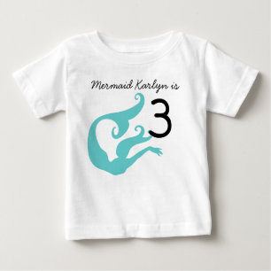 Mermaid Customisable 3rd Birthday Tshirt