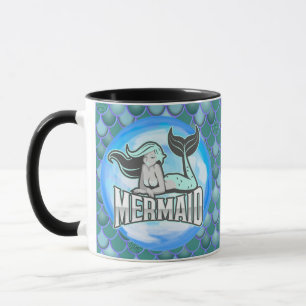 Mermaid Cute BLUE Mug