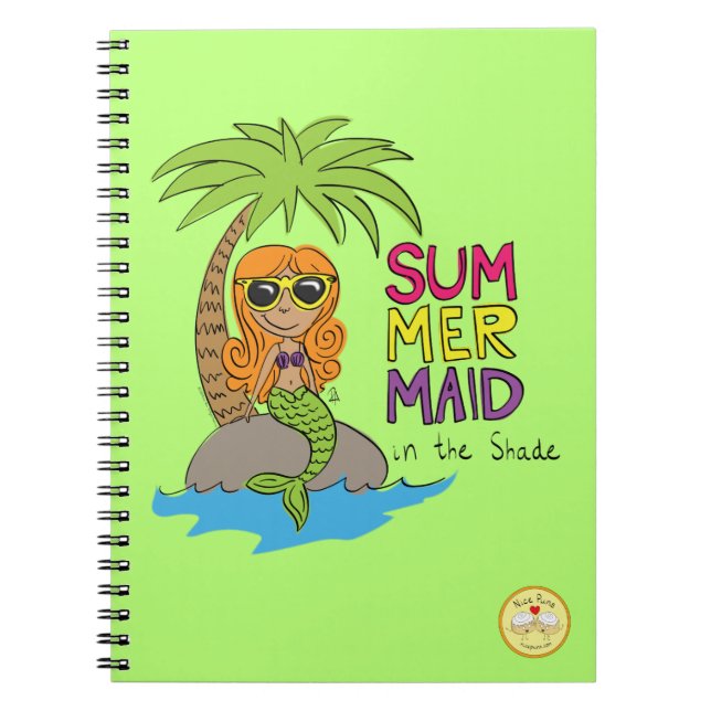 Mermaid Cute Kids Girls Notebook (Front)