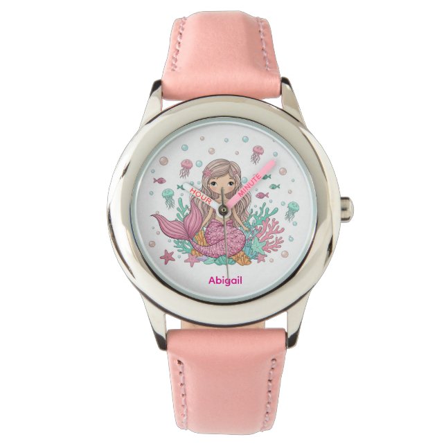 Mermaid Cute  Kids Watch (Front)