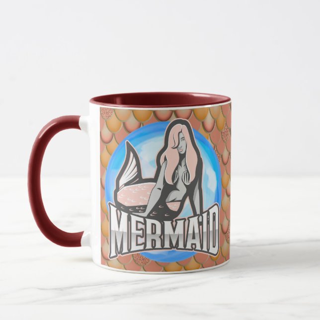 Mermaid Cute PINK Mug (Left)