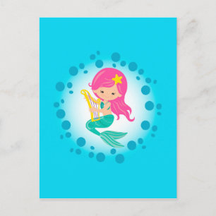 Mermaid - Cute Under The Sea Girl Postcard