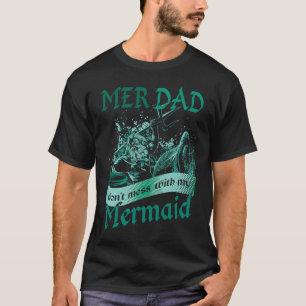 Mermaid Dad for Daughter Birthday Family Matching T-Shirt