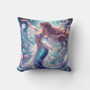 Mermaid Dancer Square Pillow