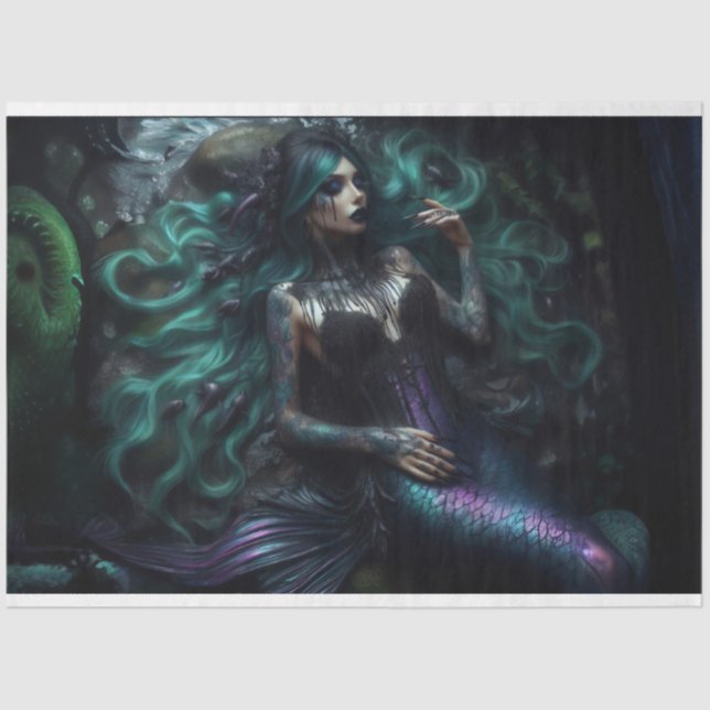 Mermaid Darkness Tissue Paper (Front)