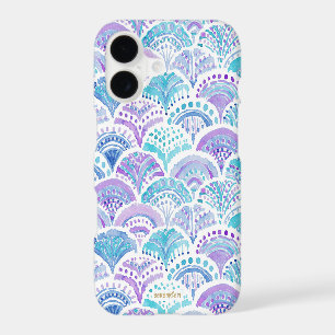 MERMAID DAYDREAMS Watercolor Boho Beach Fish Scale