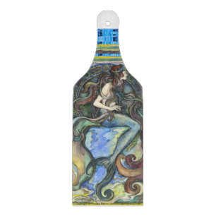 "Mermaid" Decorative Glass Chopping Board Paddle