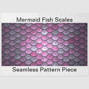 Mermaid Decoupage Seamless Background Magenta Tissue Paper
