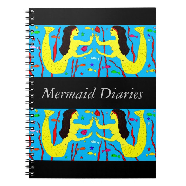 Mermaid Diaries Spiral Notebook (Front)