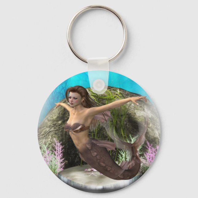 Mermaid Diva Key Ring (Front)