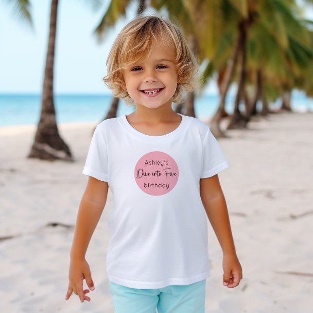 Mermaid Dive Into Five Birthday Baby T-Shirt (Creator Uploaded)