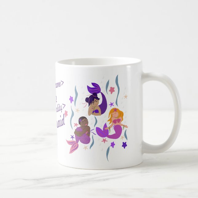 Mermaid Diversity Personalized Mug + nationality (Right)