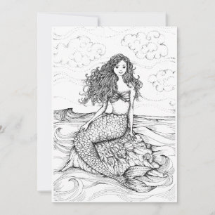 MERMAID DRAWING CARD