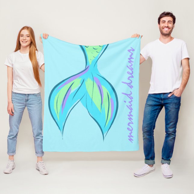 Mermaid Dreams Fleece Blanket (In Situ)