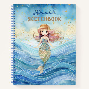 Mermaid Dreams for girls Sketchbook Notebook