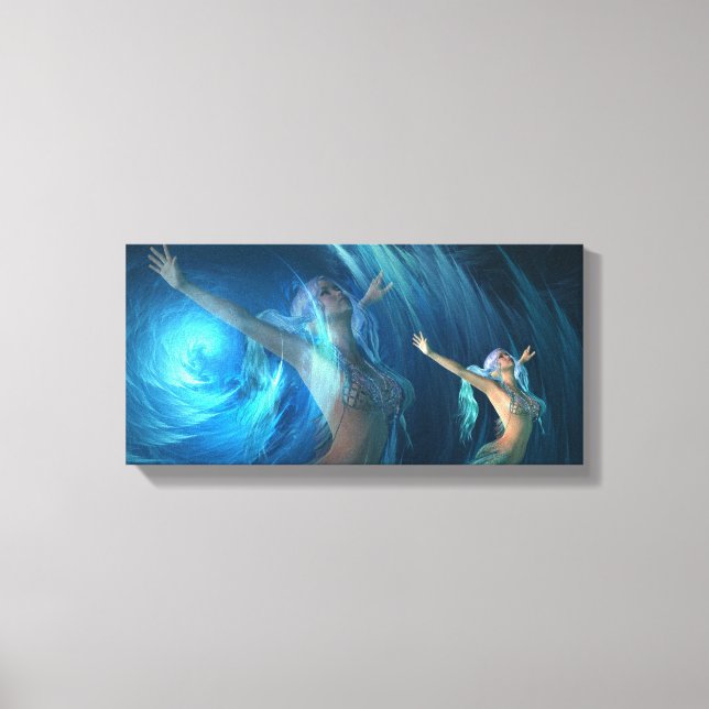 Mermaid Dreams Inspirational Canvas Print (Front)