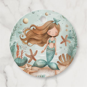 Mermaid Dreams Kids Favour Tags