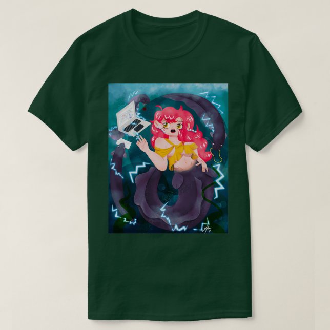 Mermaid Electric Eel T-Shirt (Design Front)