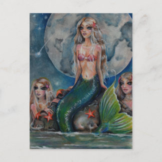 Mermaid Evening Postcard