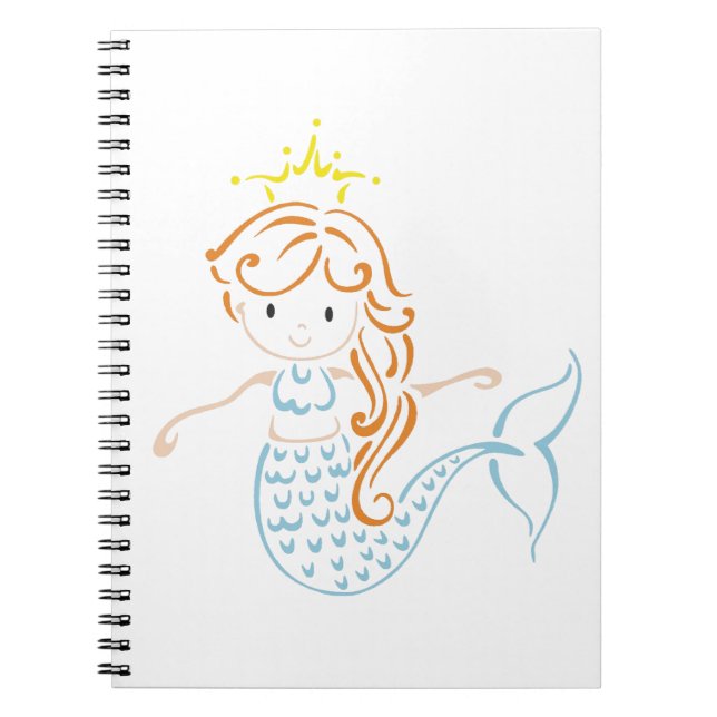 Mermaid Fairy Spiral Notebook (Front)