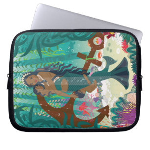 Mermaid Family (brown skin and eyes) Laptop Sleeve